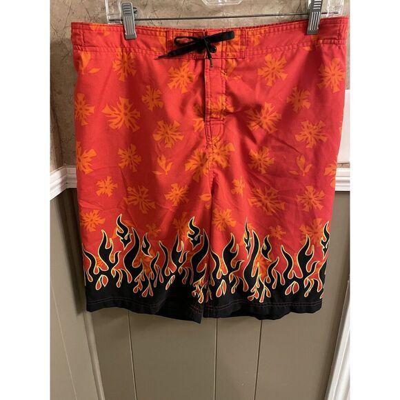 Authentic Graphite Swim Trunks Board Shorts Size L (16/18) - Picture 1 of 3